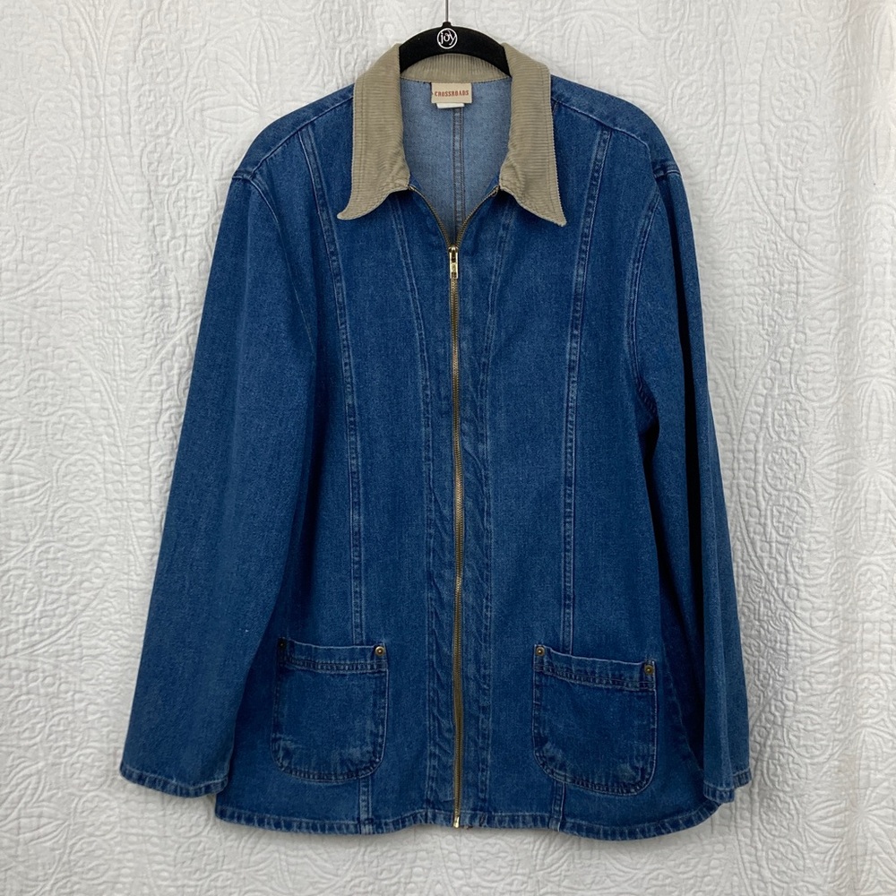 VTG Crossroads Denim Chore Jacket sz Medium